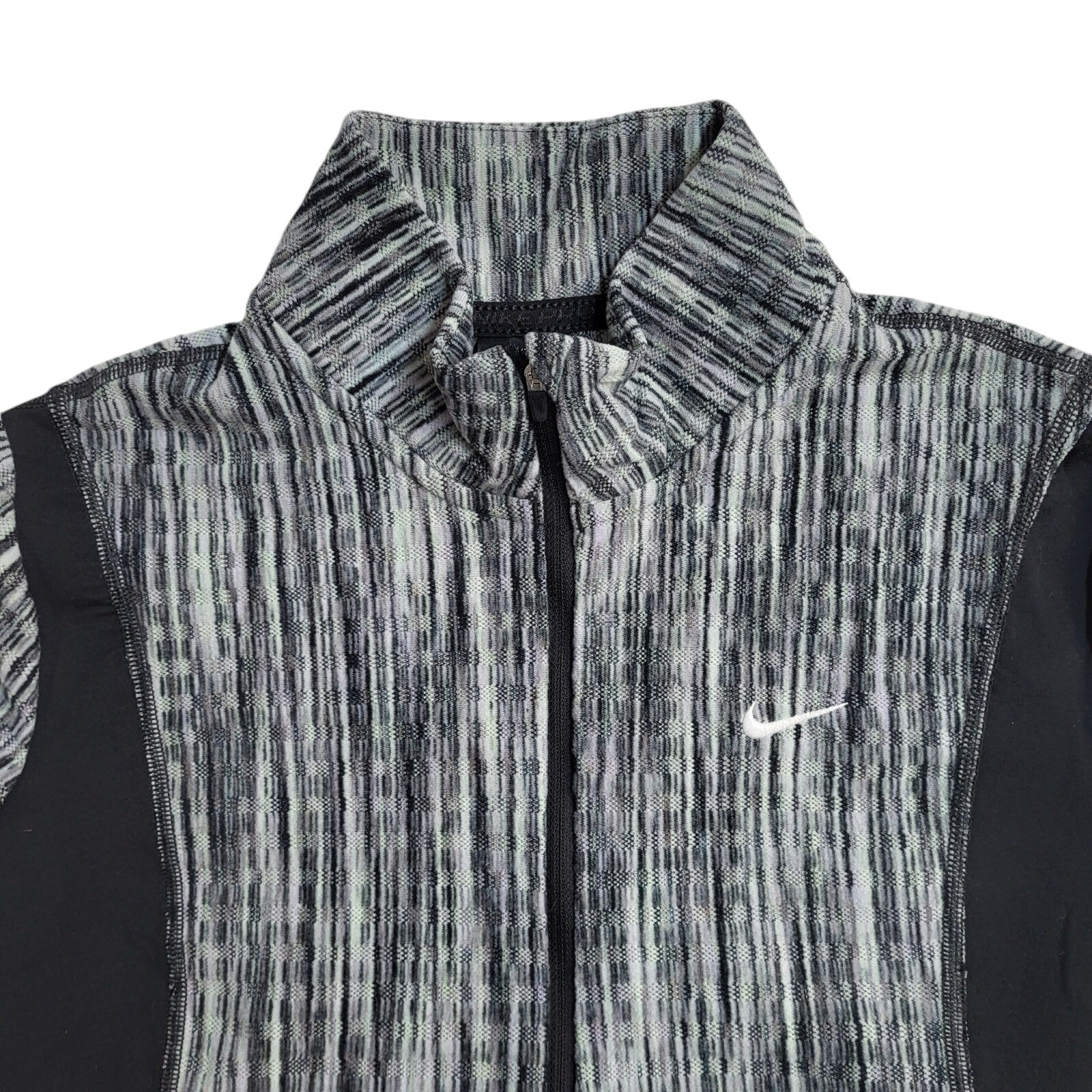 Nike Dri-Fit Vintage Y2k Black White Sports Jacket UK Men's Size Medium