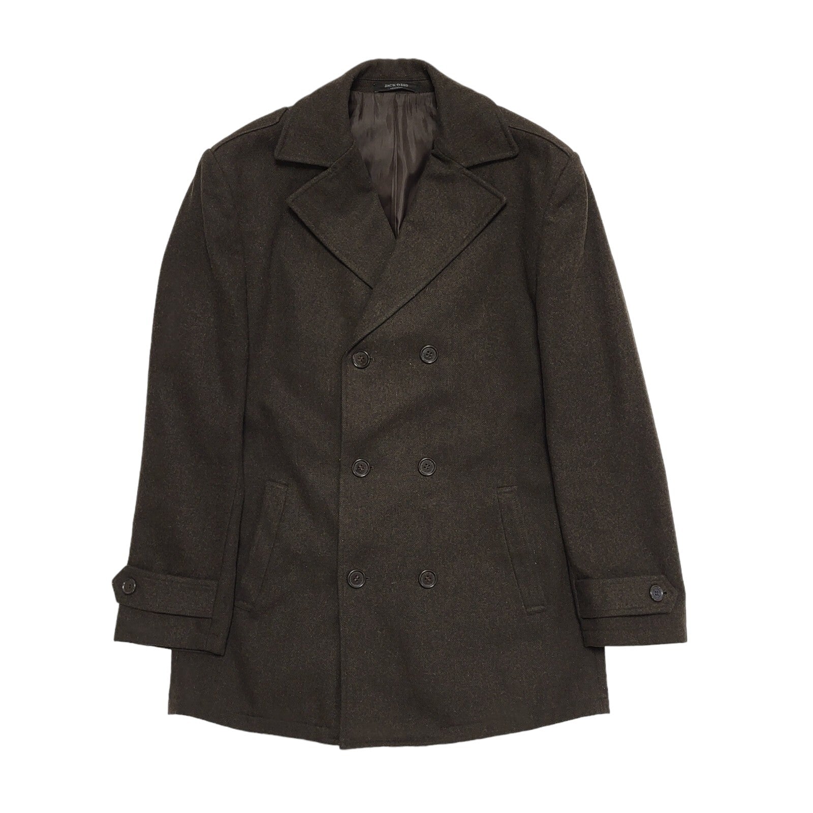 Jack Reid Vintage 90s Wool Brown Overcoat Men's Size Medium
