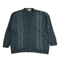 EWM Vintage 80s Green Button Front Cardigan Men's UK L