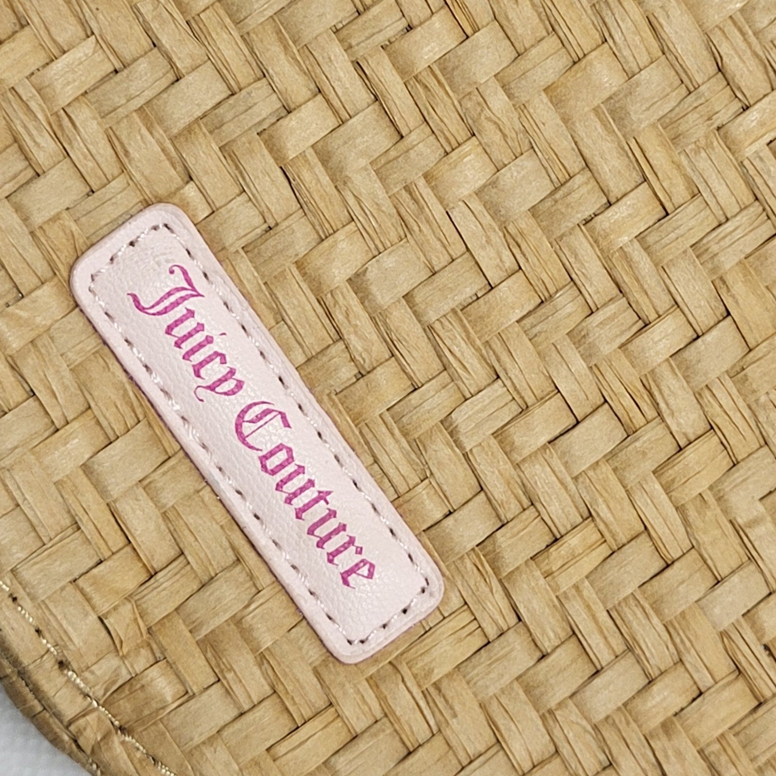 Juicy Couture Beige Straw Vintage Hand Bag / Shoulder Bag Uk Women's 7" x 7"