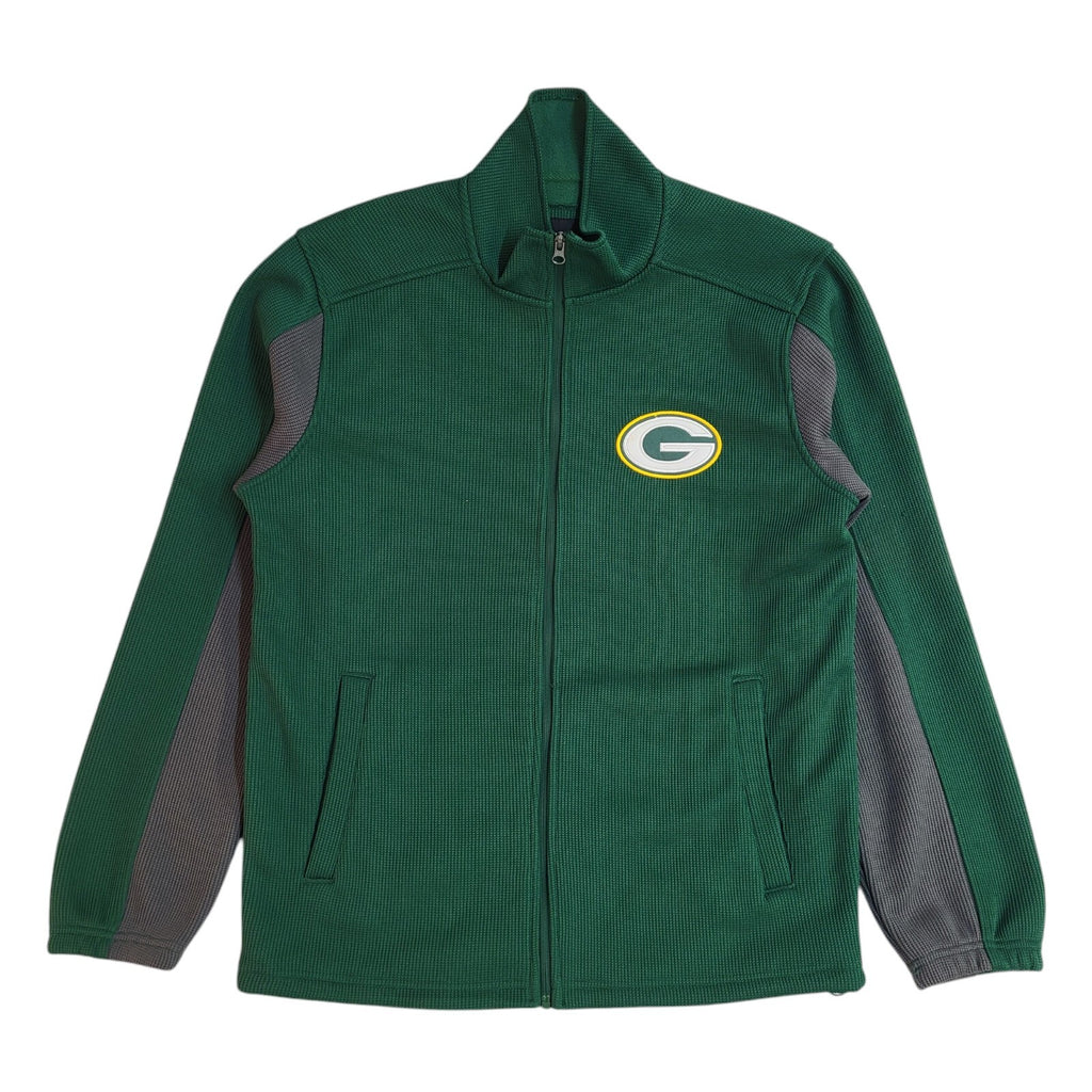 NFL Green Bay Packers Green Full Zip Y2K Jacket UK Men's Size M