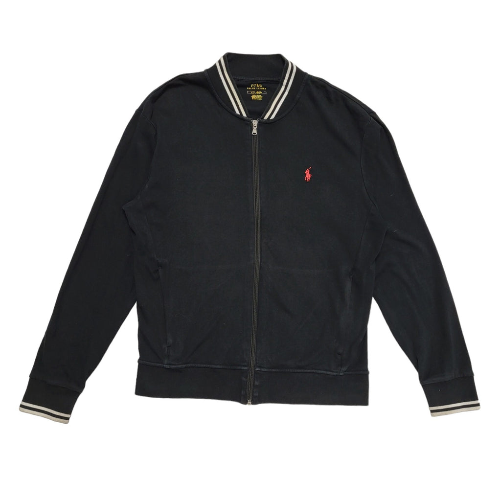 Polo Ralph Lauren Black Y2k Zipped Cardigan Uk Boys Size Large ???????