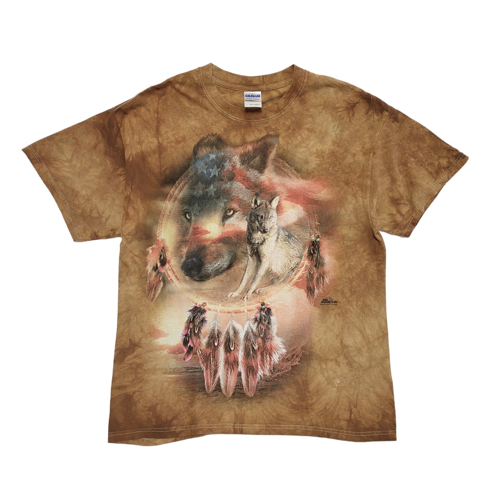The Mountain Gildan Brown Vintage Y2K  Short Sleeve T-Shirt Uk Men's Large