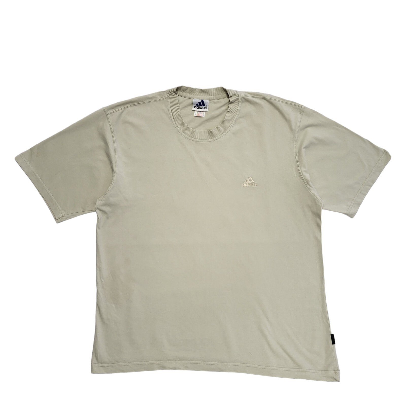 Adidas Vintage 80's Sports Beige Short Sleeve T-Shirt Mens UK Size XXL