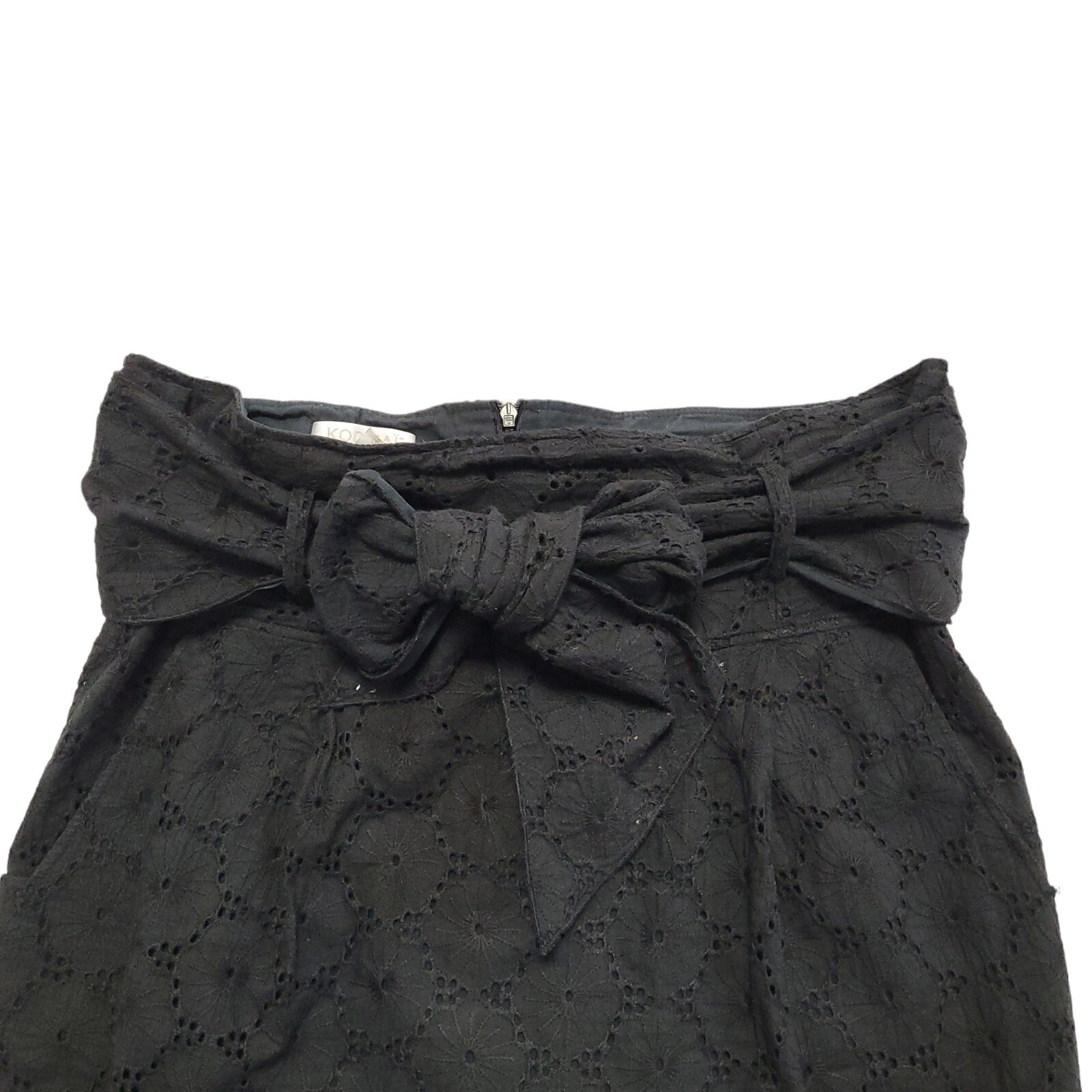 Kookai Vintage Y2K Black Tie Front Floral Skirt Womens UK Size 10-12