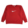 Nike Red Long Sleeve Y2k Sports Sweatshirt UK Men's Size XL