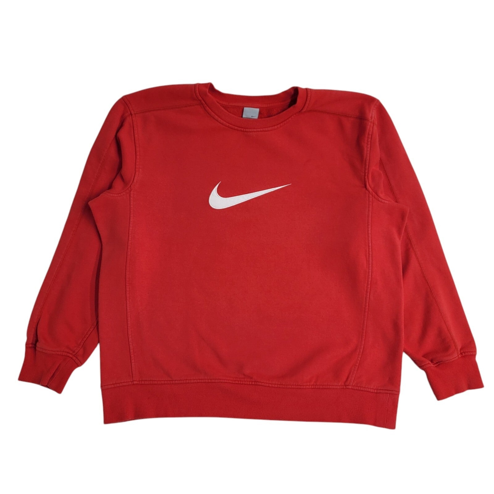 Nike Red Long Sleeve Y2k Sports Sweatshirt UK Men's Size XL