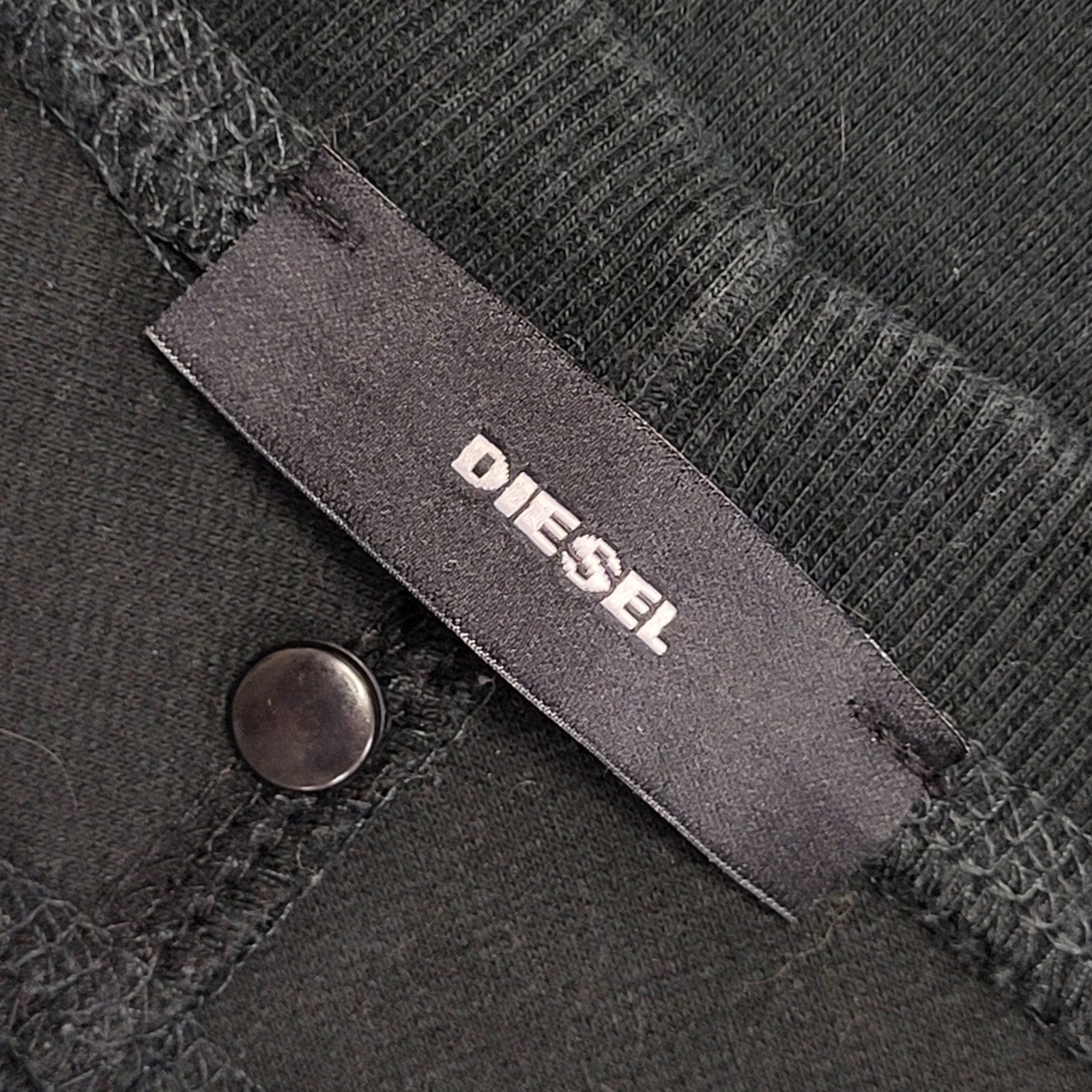 Diesel Y2k Black Round Neck Sweatshirt Uk Women's Size 14