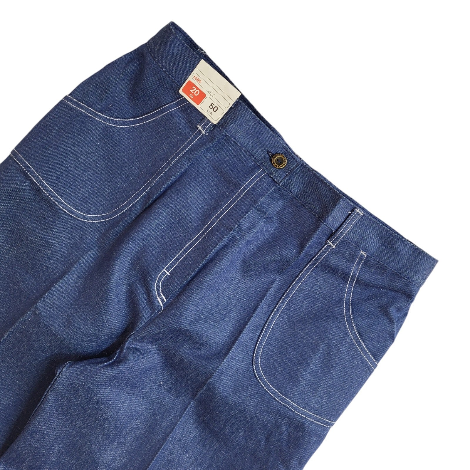 St Michael 70s Dark Blue Wide Leg Denim Jeans Uk Women's Size 20 W38 L32