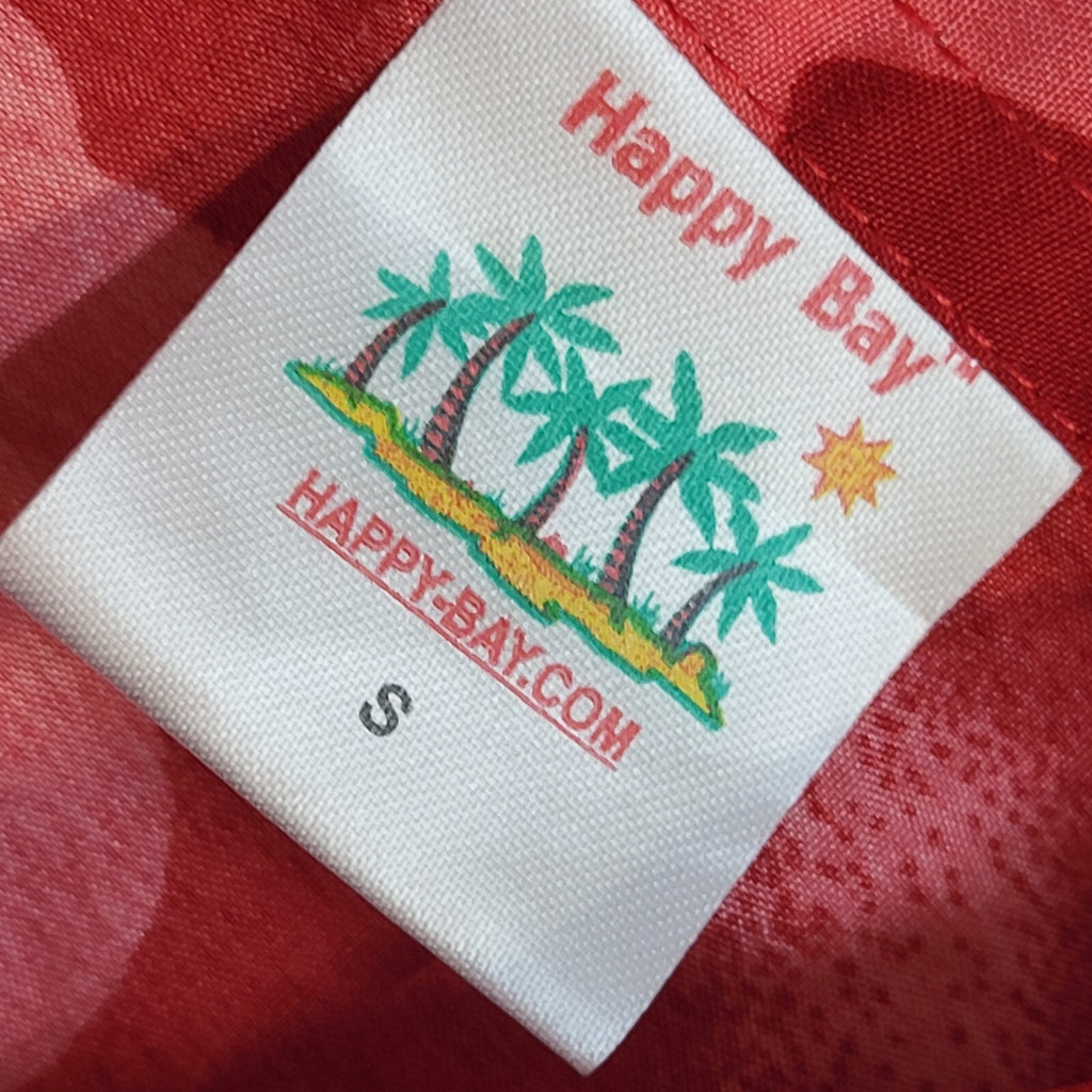 Happy Bay Vintage 90s Multicoloured Bird Print Beach Hawaiian Shirt UK Men's S