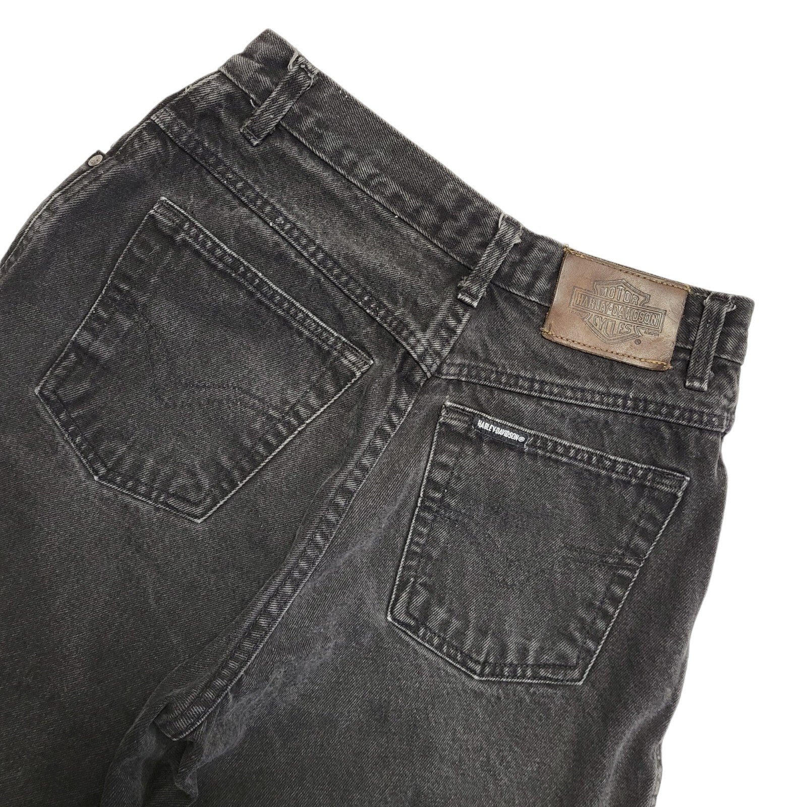 Biker Blues 80s Vintage Black Straight Leg Jeans Women's Size 10 W28 L33