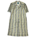 Canda C&A 70s Vintage Collared Green & Navy Daywear Dress Women's Size 12 Eu 40