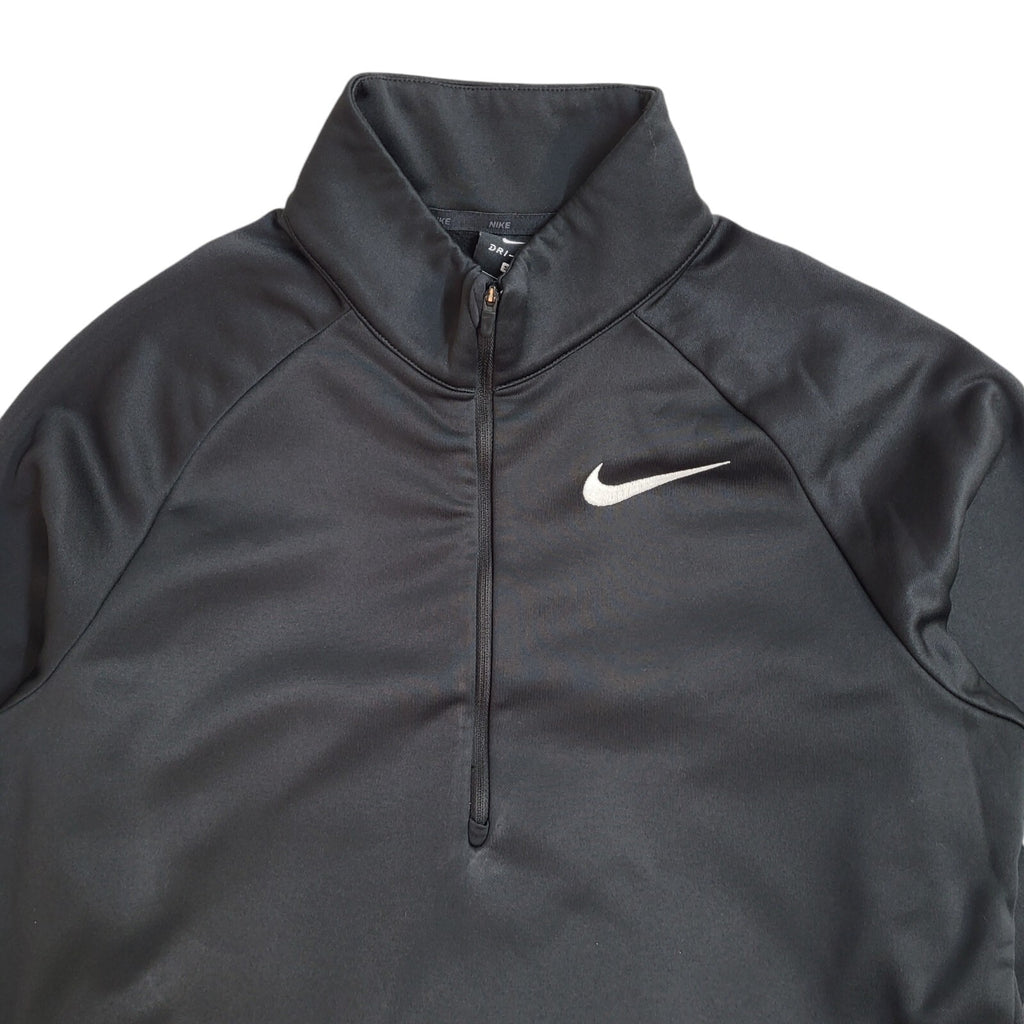 Nike Black 1/4 Zip Sports Modern Tracksuit Top Jacket UK Men's Size S