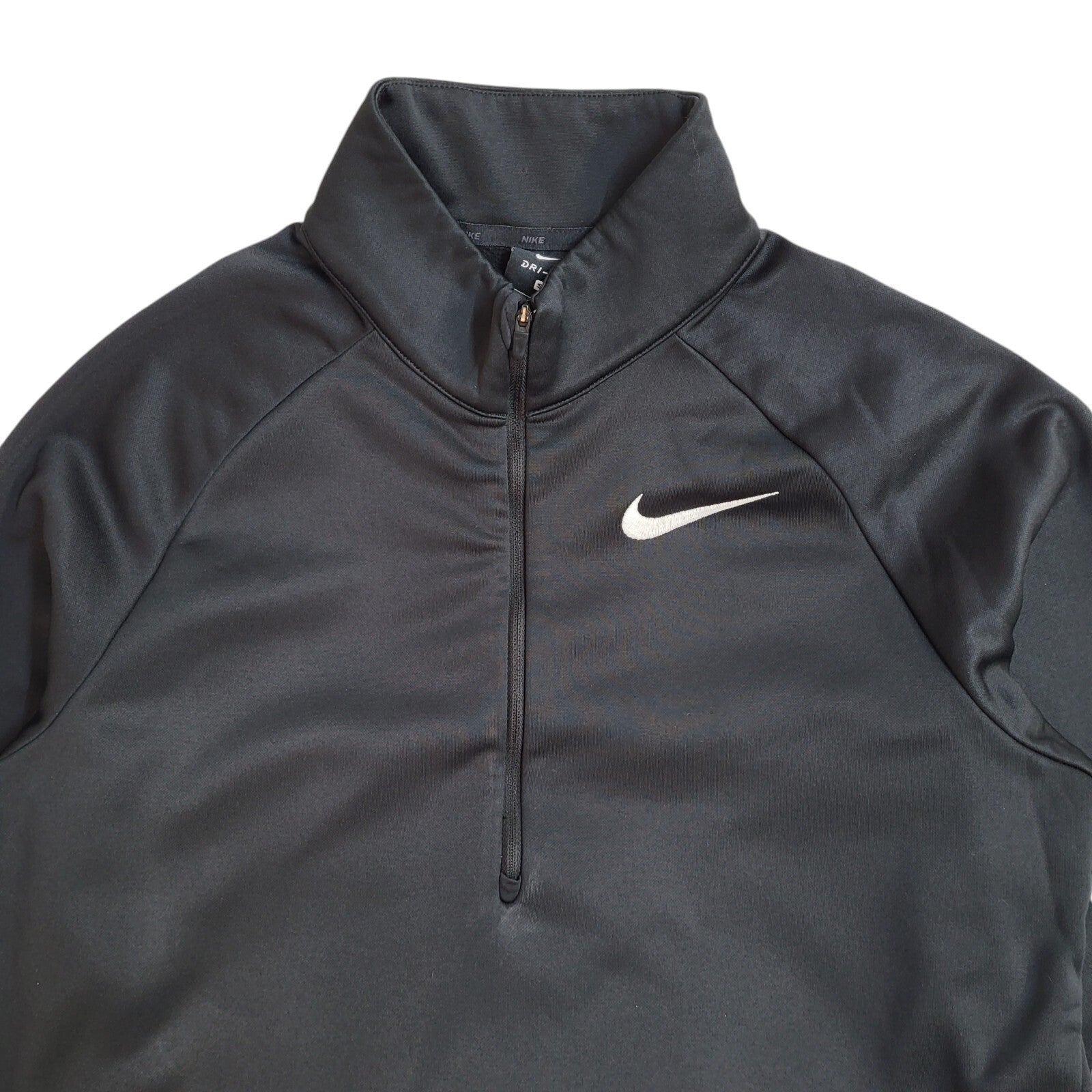 Nike Black 1/4 Zip Sports Modern Tracksuit Top Jacket UK Men's Size S