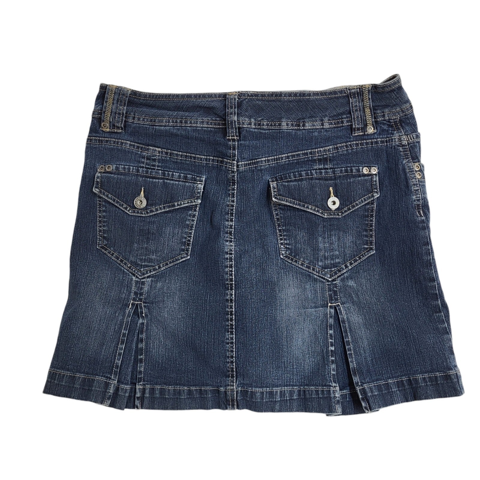 Gloria Vanderbilt 90's Vintage Dark Blue Denim Skirt Uk Women's Size 12