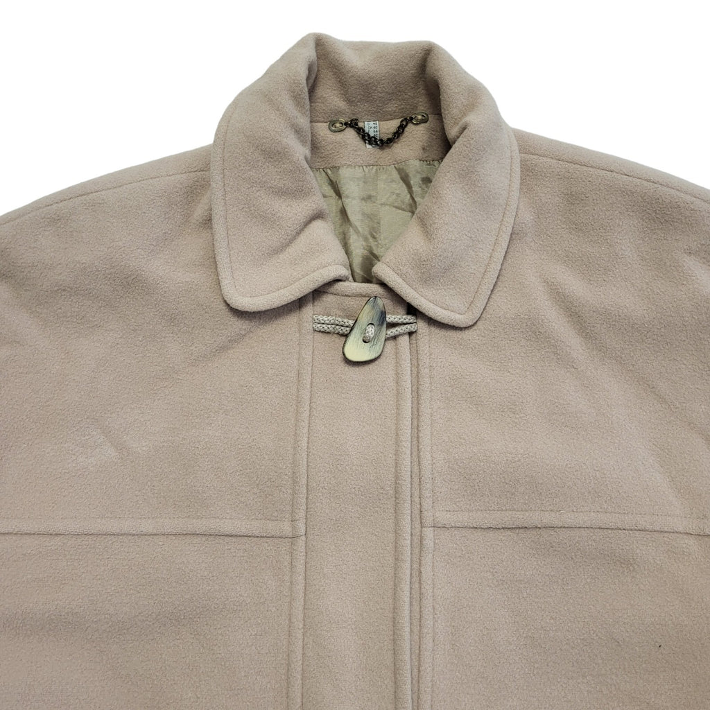 Berghaus 90s Vintage Beige Wool Button/Zip Coat Uk Women's Size 14