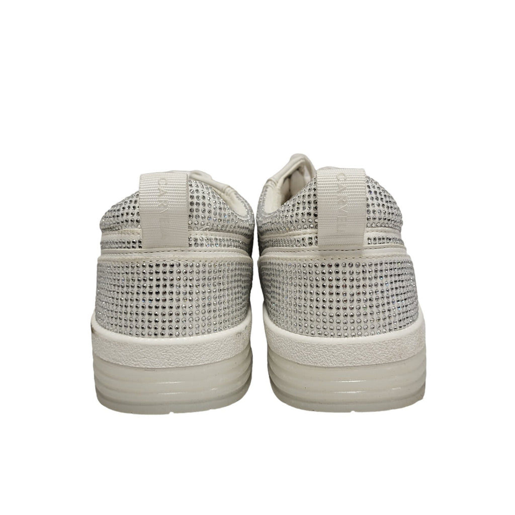 Carvela White Silver Embellished Casual Women's Trainers Uk 7 Eu 40