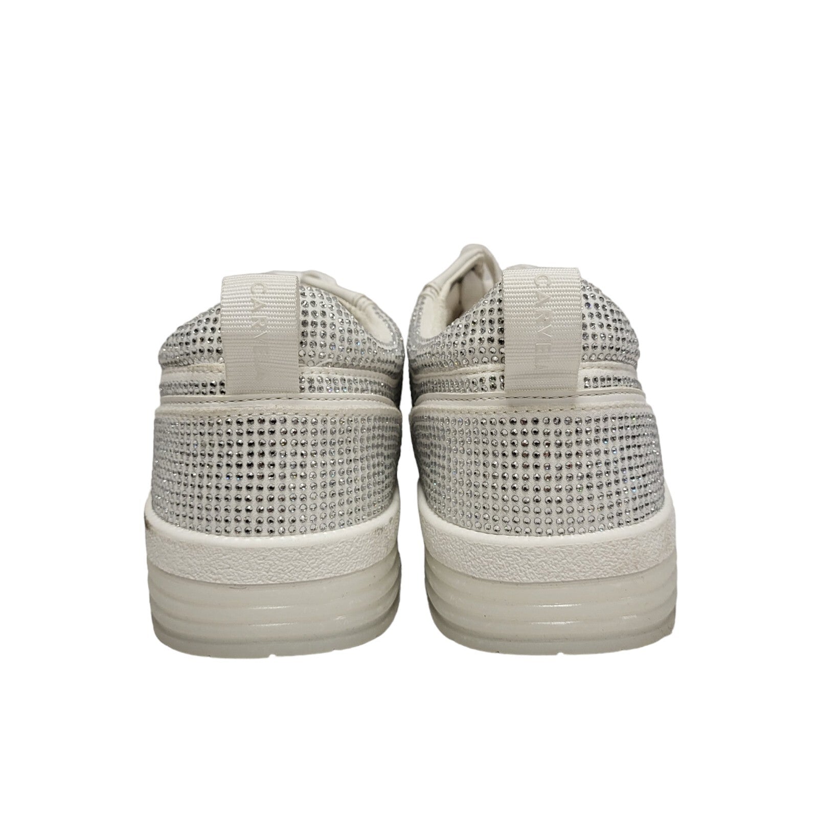 Carvela White Silver Embellished Casual Women's Trainers Uk 7 Eu 40