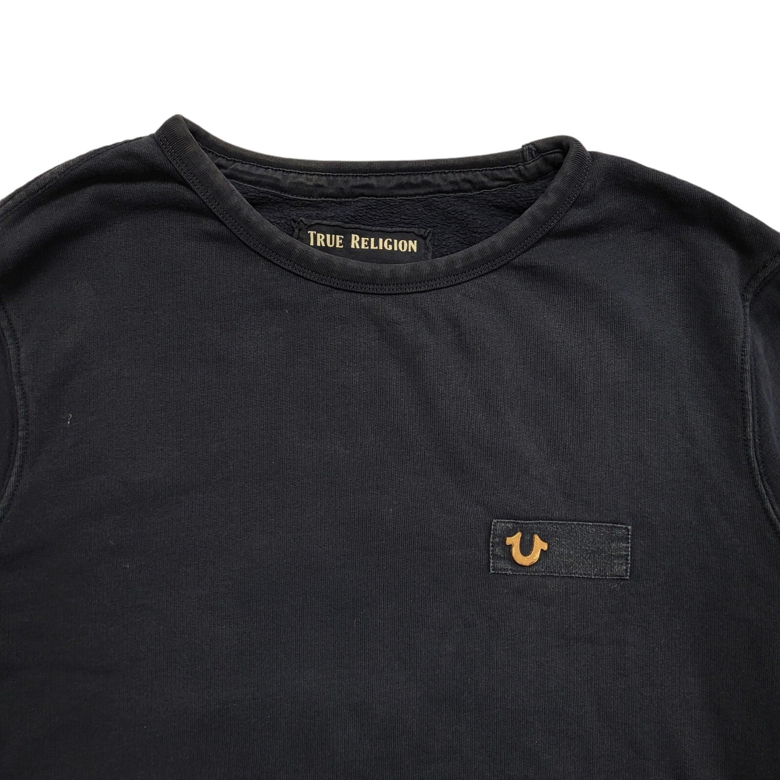 True Religion Y2K Navy Blue Round Neck Sweatshirt Uk Men's Size Large