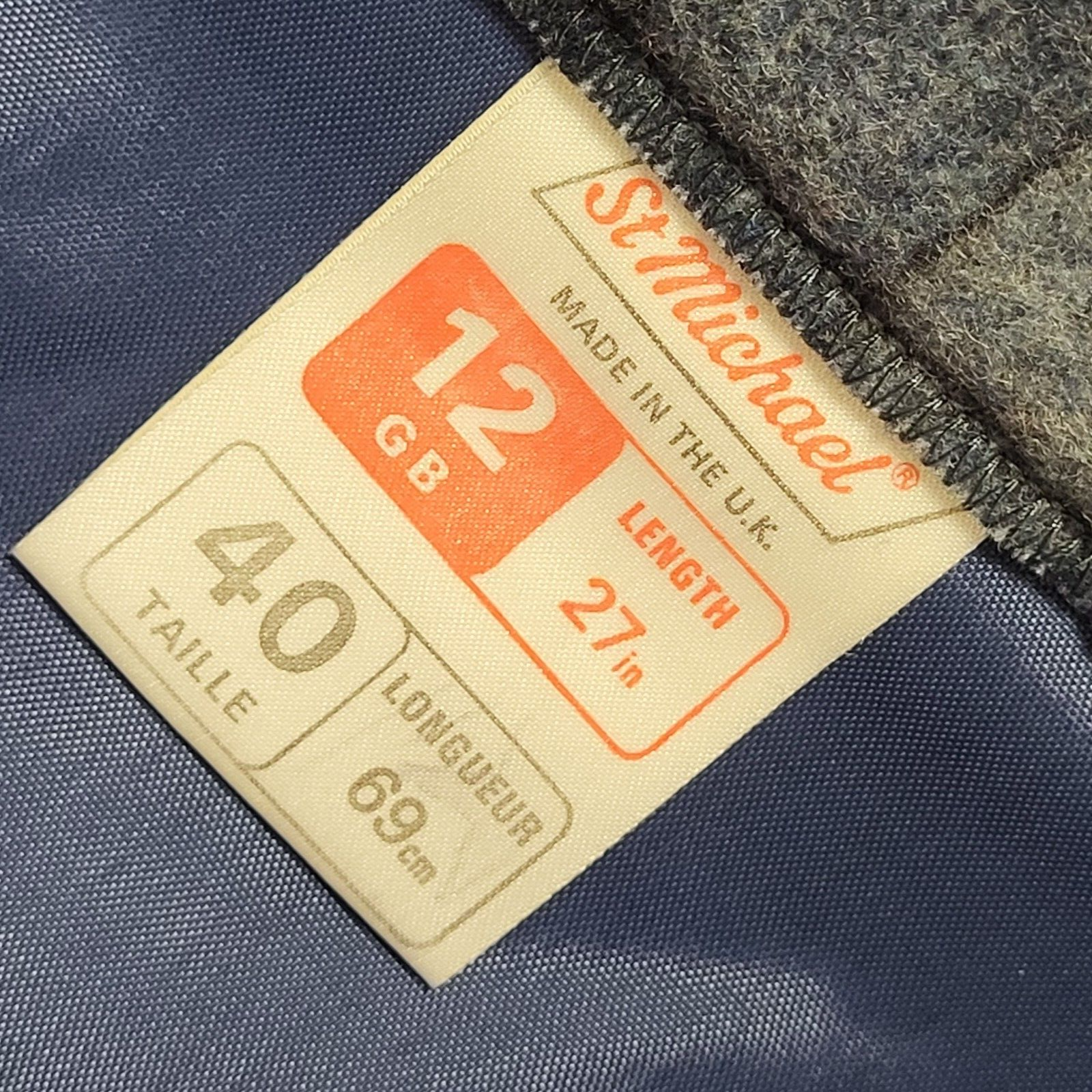 St Michael Vintage 80's Blue Check Button Front Wrap Skirt Women's UK 8 W25