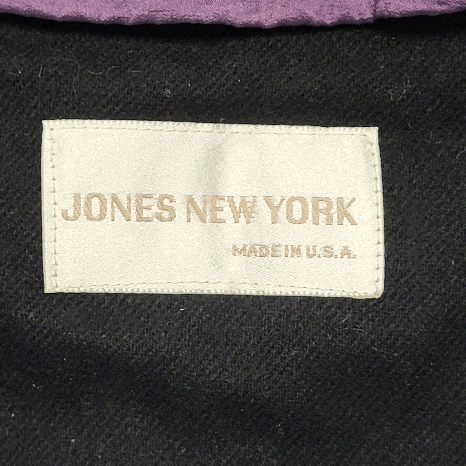 Jones New York Vintage 80s Purple & Black Formal Coat Women's Size 18.