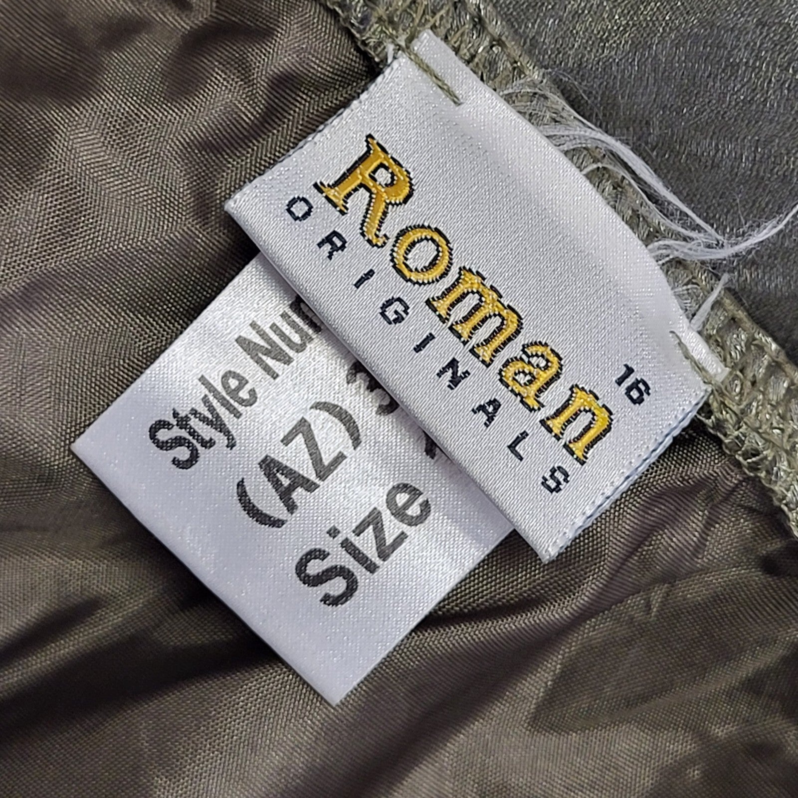 Roman Vintage 90's Green Metallic Long Ruffle Skirt Womens UK Size 16 W34