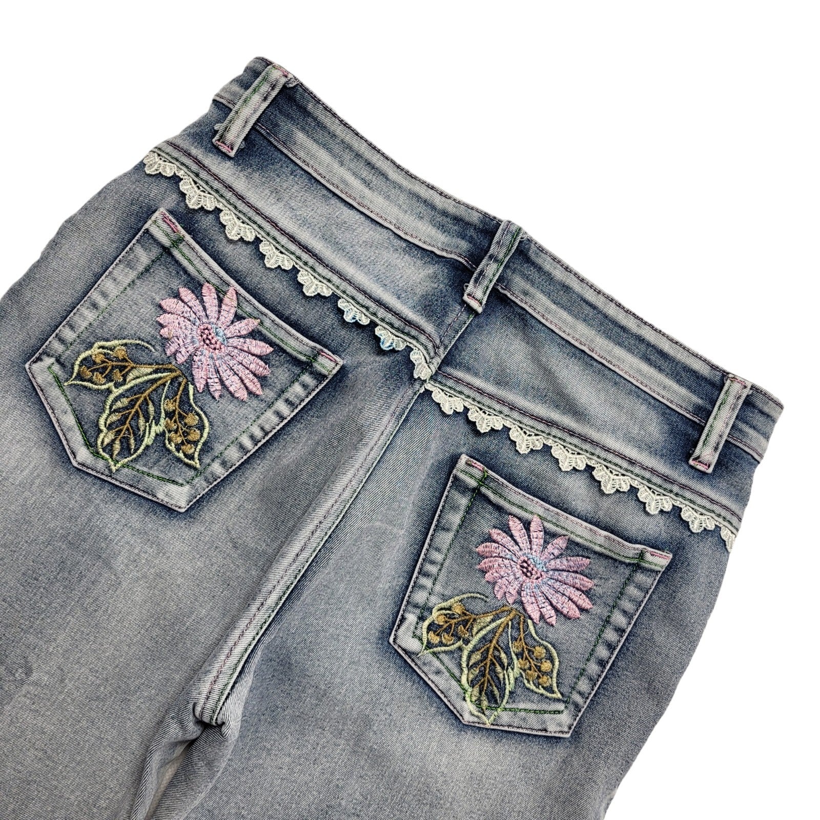 90s Vintage Skinny Bootcut Blue Denim Jeans Women's Size m 10 W29 L29