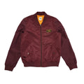 Vans Burgundy Y2k Zipped Bomber Jacket Uk Women's Size Small