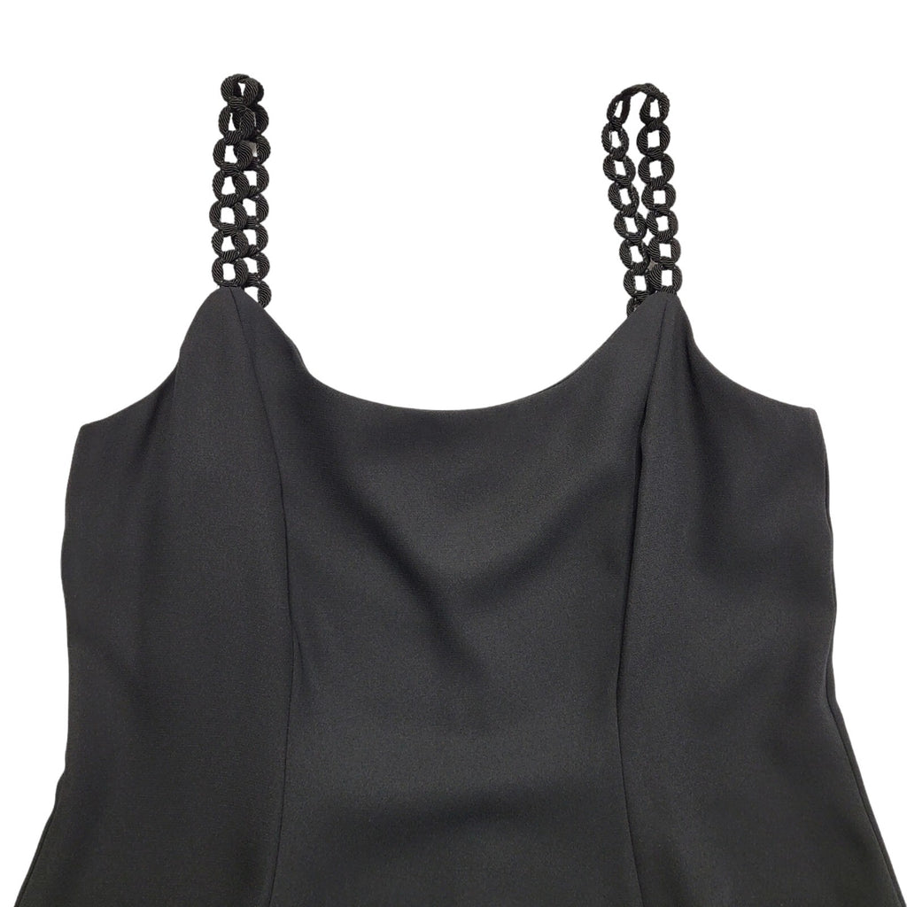 Vintage Bhs 90s Petites Black Fit & Flare Dress Womens BNWT  UK 16