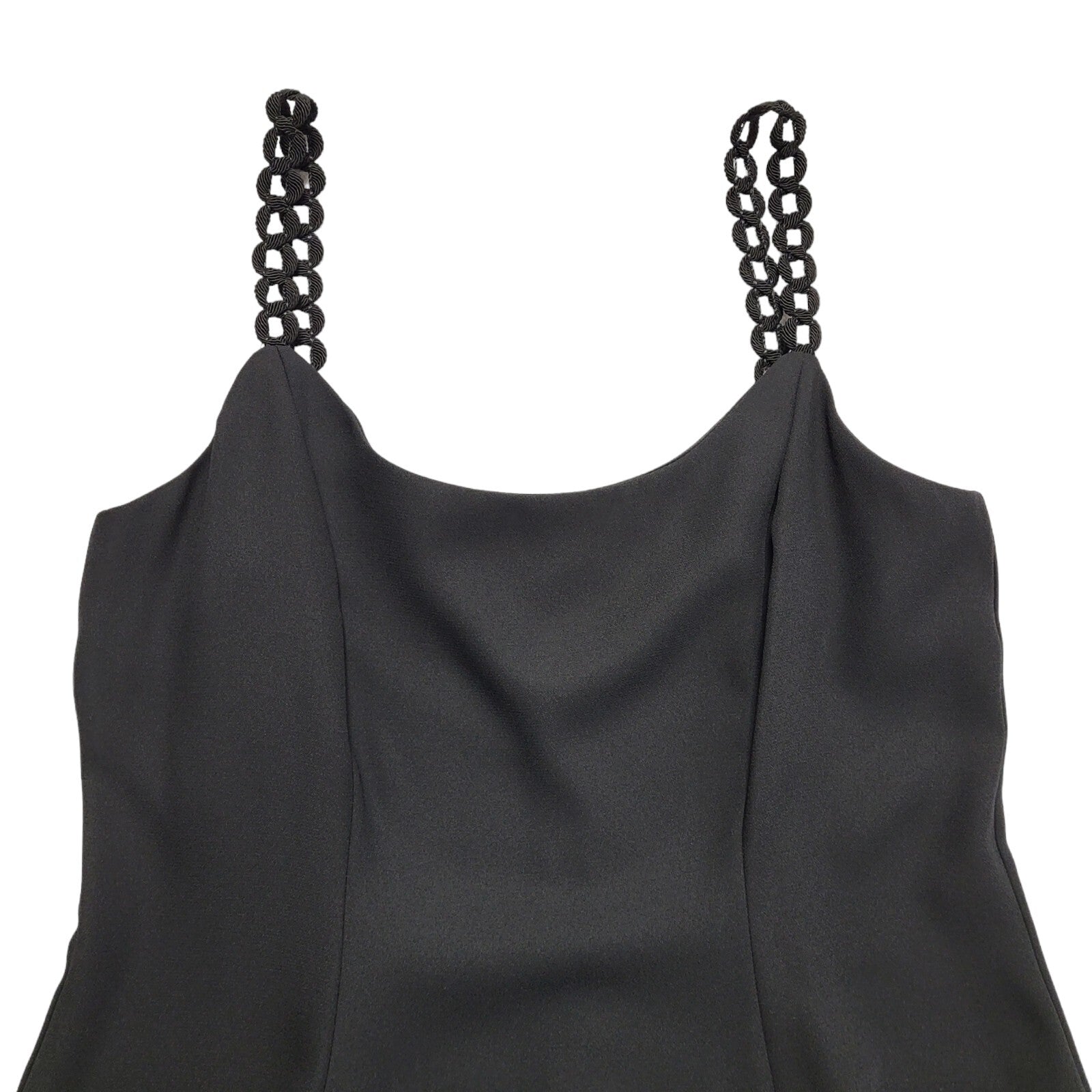 Vintage Bhs 90s Petites Black Fit & Flare Dress Womens BNWT  UK 16
