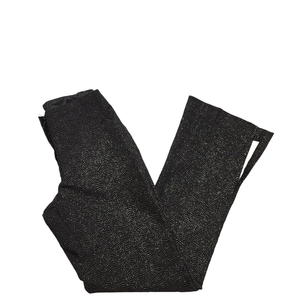 Bay Vintage 80's Black Boot Leg Glitter Trousers Womens UK Size 10 W28 L31