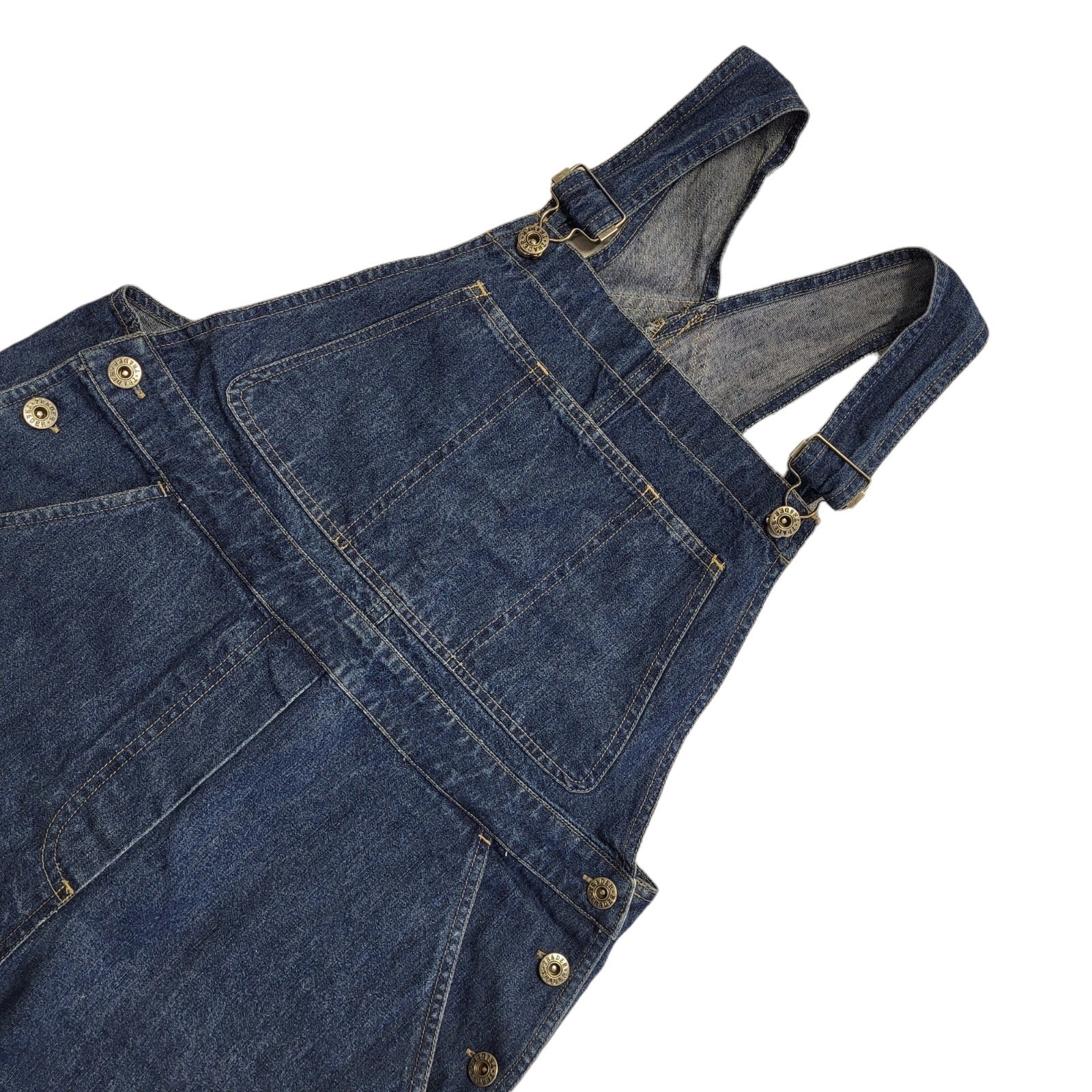 The Trader Dark Blue Strapped Denim Dress Uk Women's 12 W30
