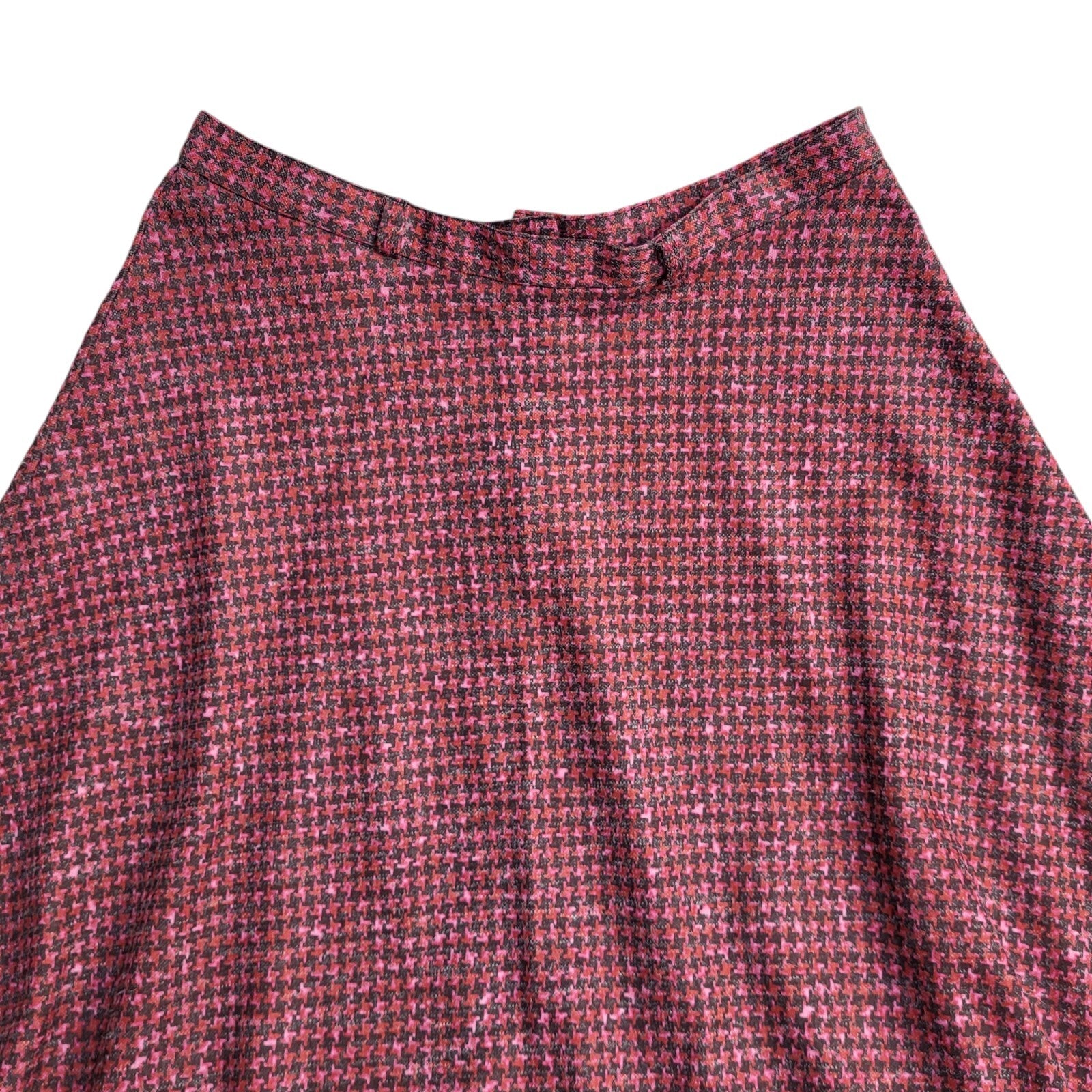 90's Vintage Pink Check Pleated Skirt Women's Size 16