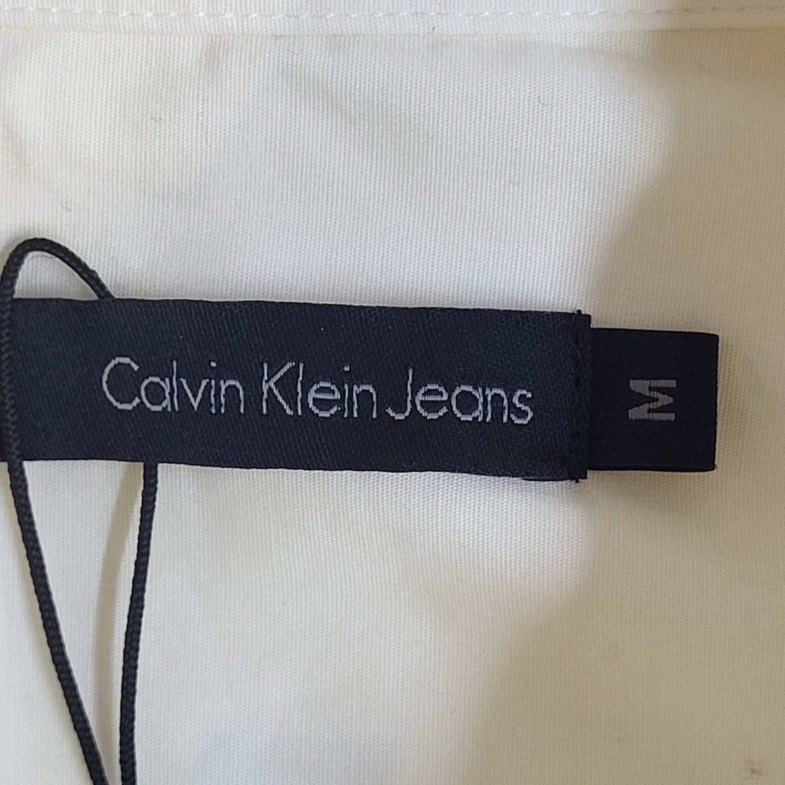 Calvin Klein Shirt White Y2K Short Sleeve Tailored Women's M 10 Bnwt