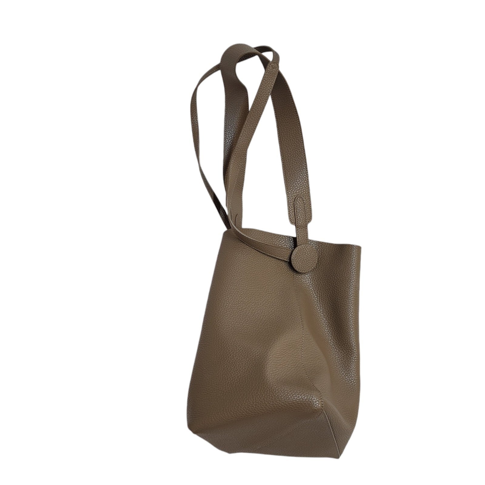 Vintage Brown Leather Top Handle Shoulder Bag Women's Size 11" x 12"