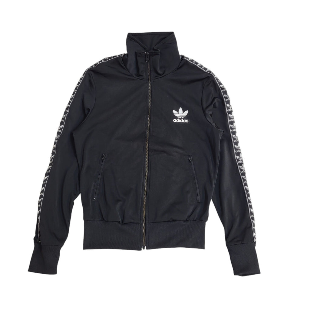 Adidas Y2K Black Full Zip High Neck Tracksuit Jacket Women's UK Size 10