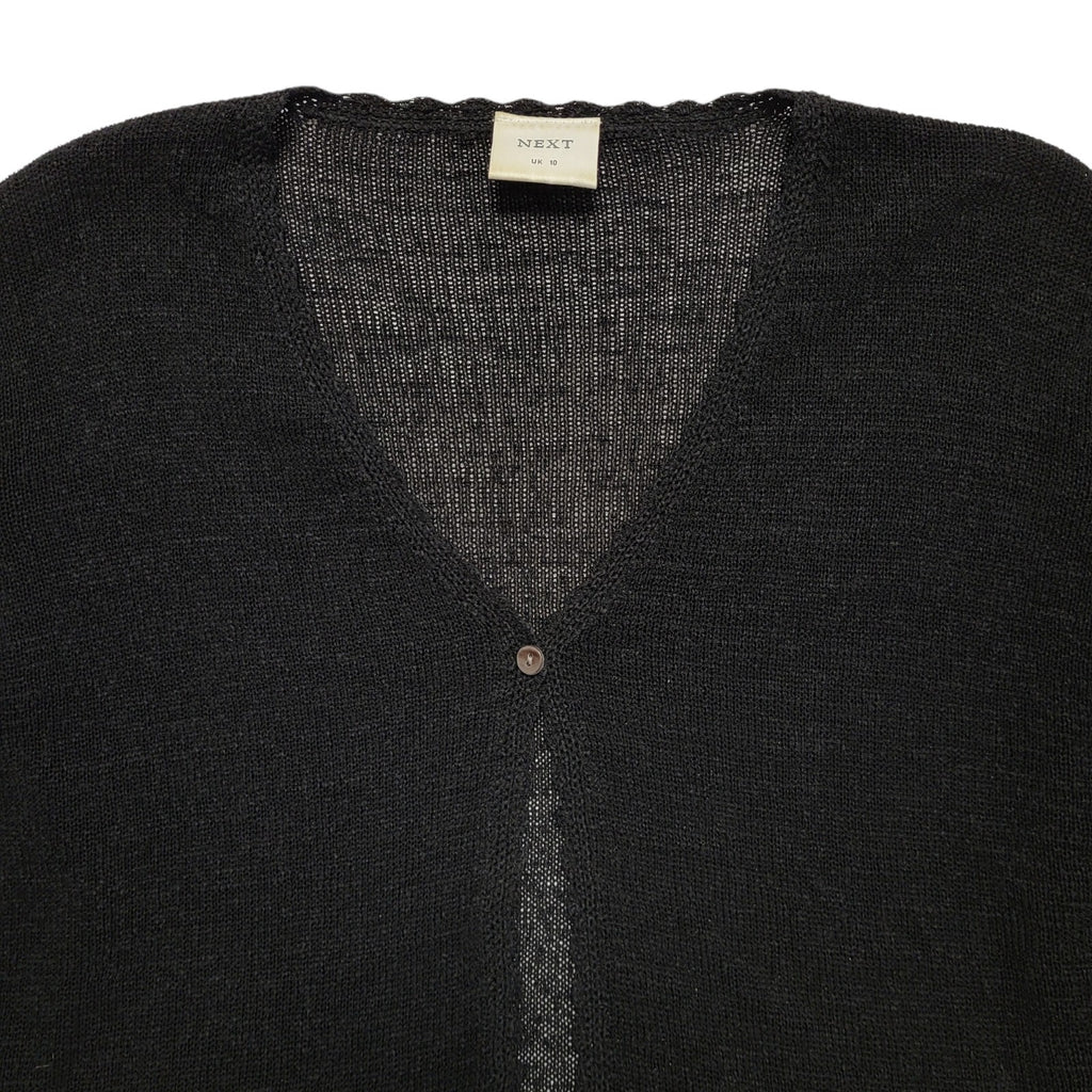 Next Vintage 90's Black Button Front Long Sleeve Cardigan Womens UK 10