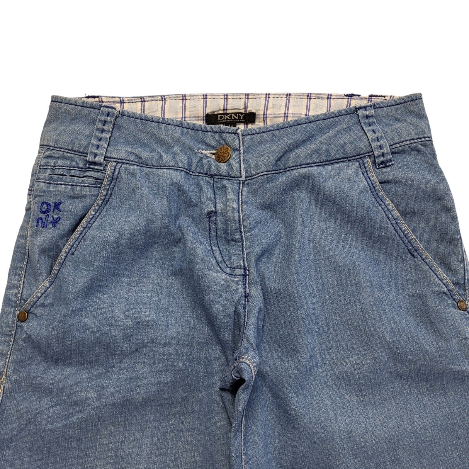 DKNY Vintage 90's Blue Bootcut Denim Jeans Uk Women's Size 14 W32 L30