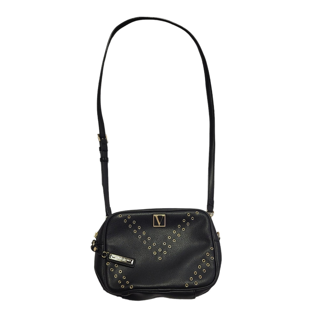 Victoria's Secret Black Leather Shoulder Hand Bag Uk Women's Size 8.5" x 6"