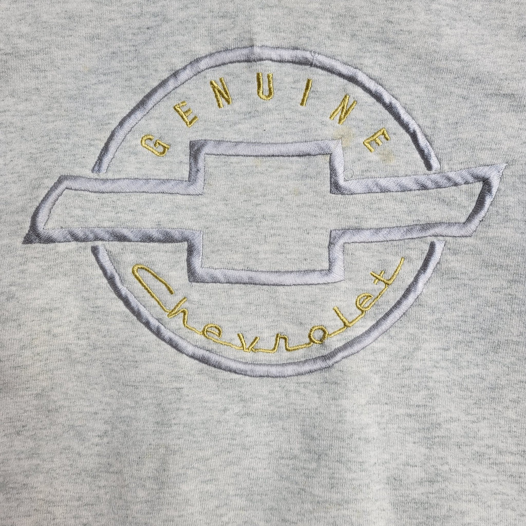 Fruit Of The Loom Grey Chevrolet Vintage 90's Sweatshirt UK Men's Size M