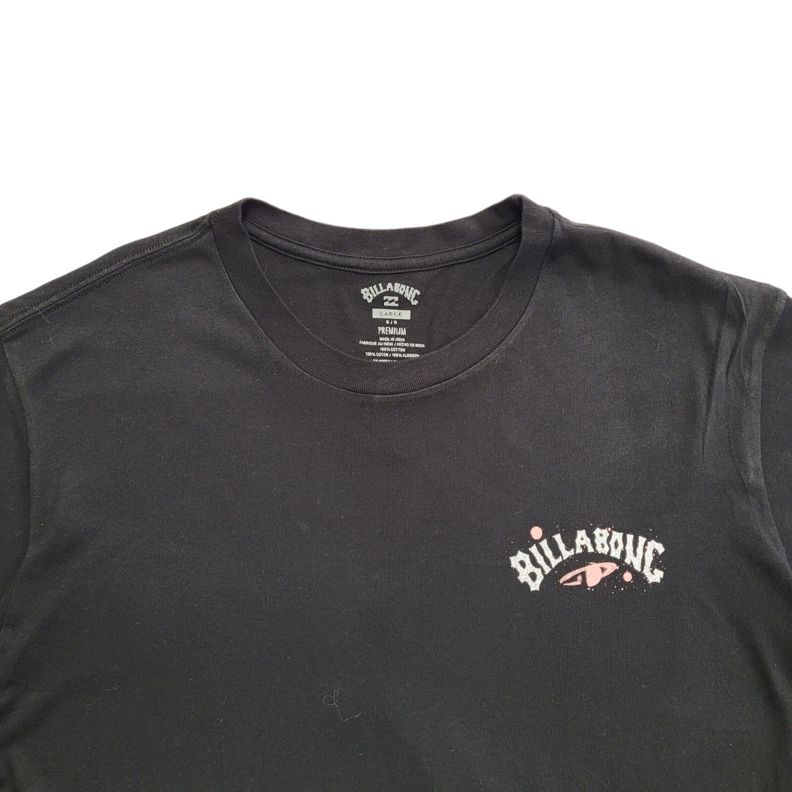 Billabong Vintage Y2K Black Crew Neck Short Sleeve T-Shirt Mens UK Size L