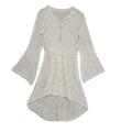 Vintage Y2k White Long Sleeve Daywear Dress Uk Women's Size 12