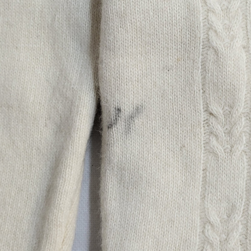 Fragrance Vintage 90's Cream & Grey Knitted Cardigan UK Women's Size S/M