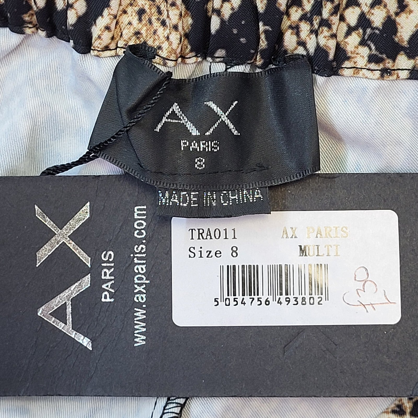 AX Paris Snake Print Flared Trousers Women's Size 8 W26 L32 BNWT
