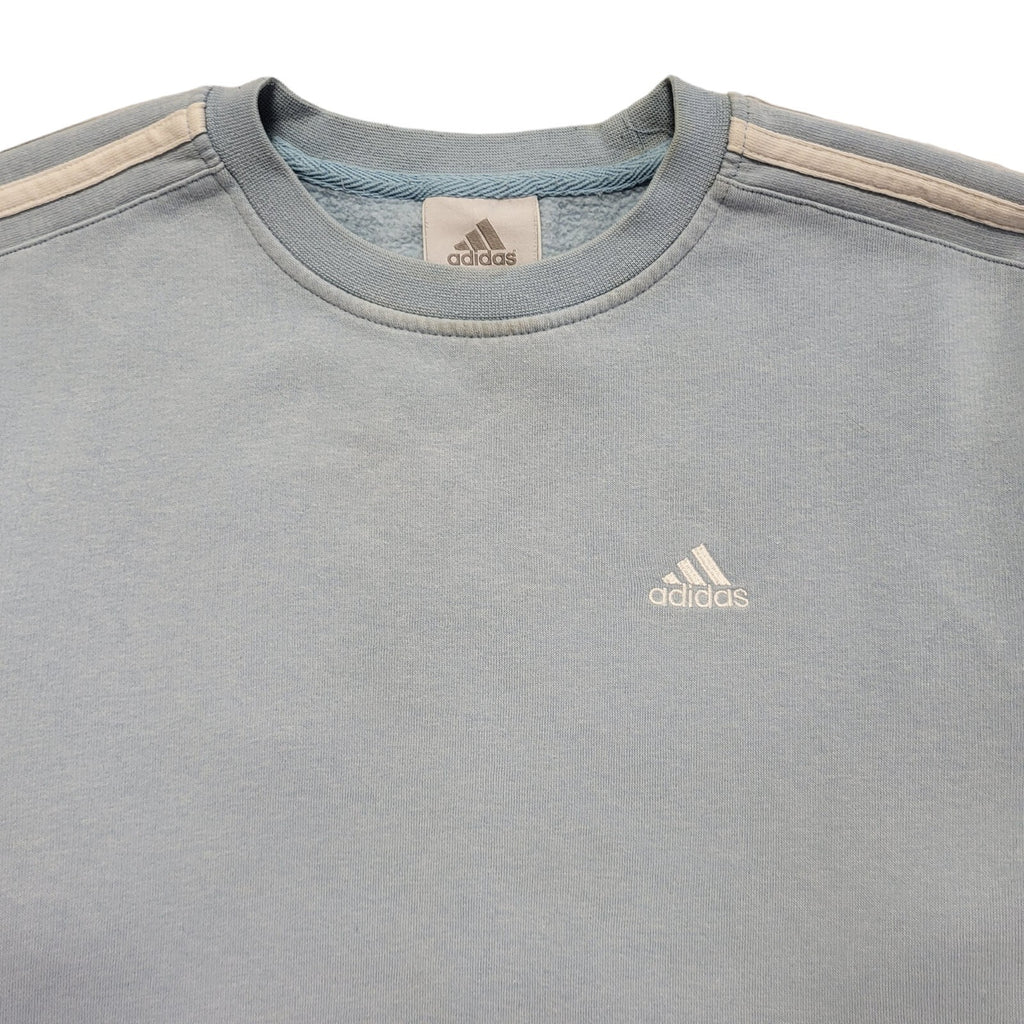 Adidas Vintage Y2K Baby Blue Sports Sweatshirt Girls Age 10-12 years
