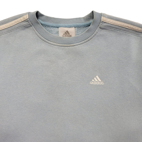 Adidas Vintage Y2K Baby Blue Sports Sweatshirt Girls Age 10-12 years
