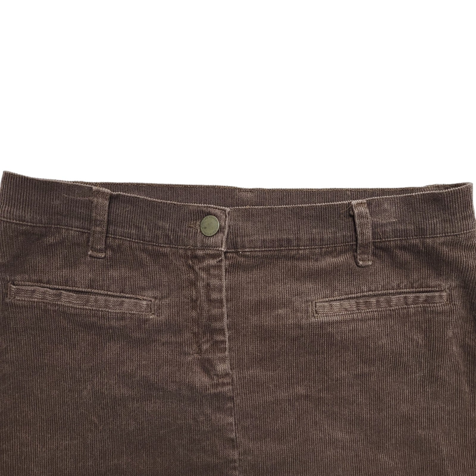 United Colors Of Benetton Brown Y2k Short Corduroy Skirt Uk Women's Size 14