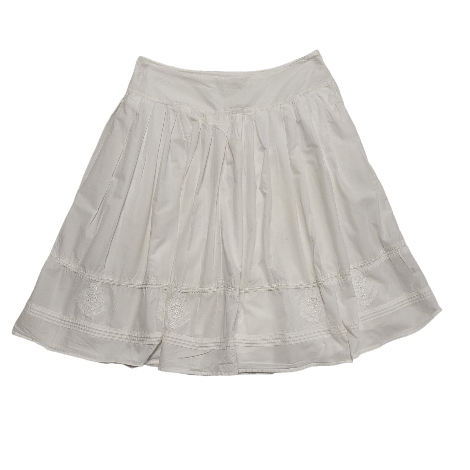 St John's Bay Vintage 90's White Short Pleated Skirt Uk Women's Size 12 W30