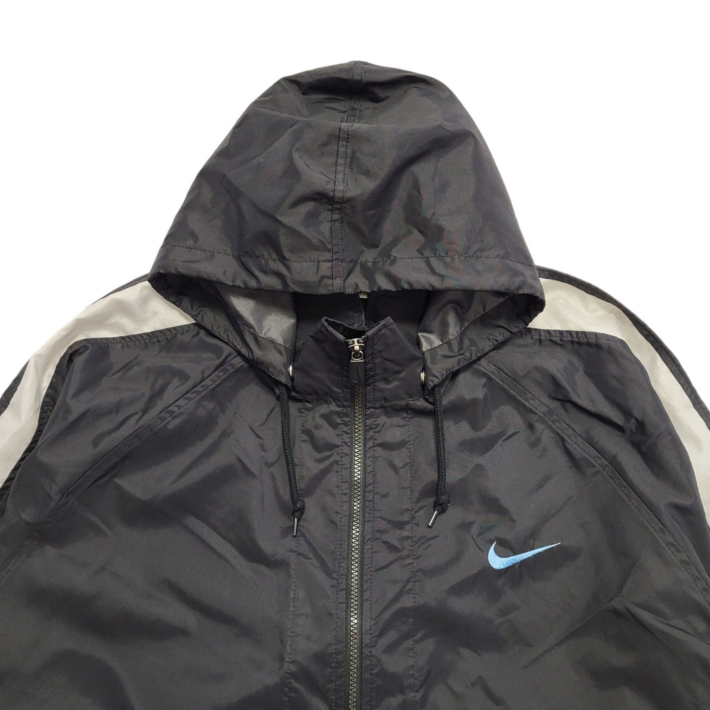 Nike Black 90s Hooded Wind Cheater Jacket Uk Men's Size Large