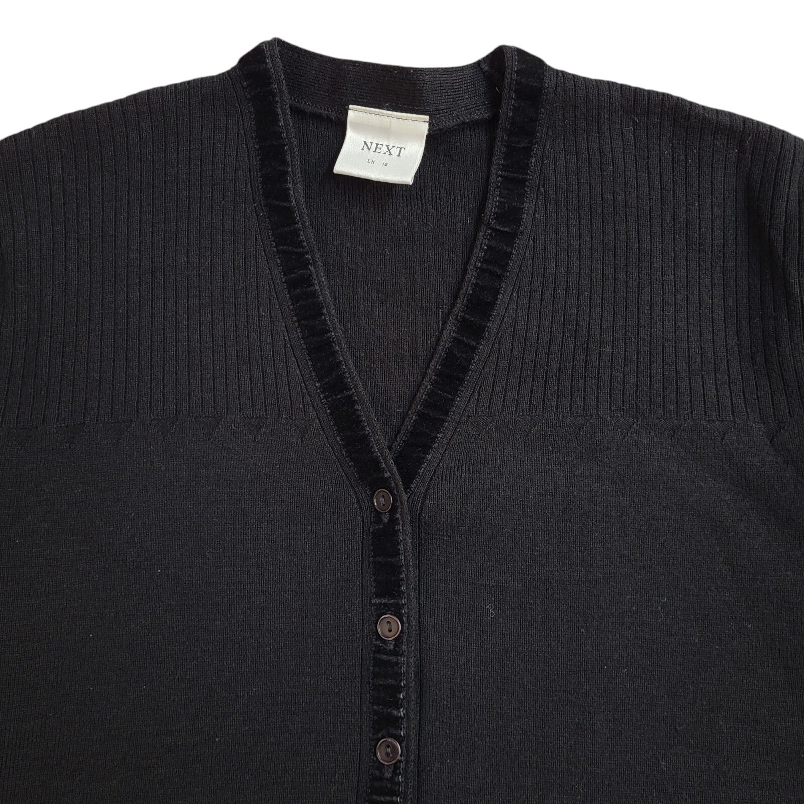 Next Vintage 90's Black Button Cardigan UK Women's Size 16
